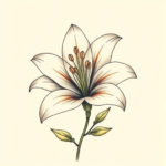 Pastel Color Lily Tattoo
