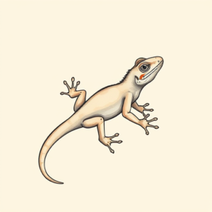 Pastel Color Lizard Tattoo