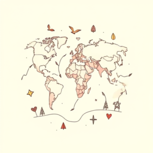 Pastel Color Map Tattoo