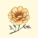 Pastel Color Marigold Tattoo