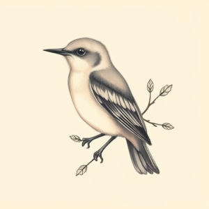 Pastel Color Mockingbird Tattoo