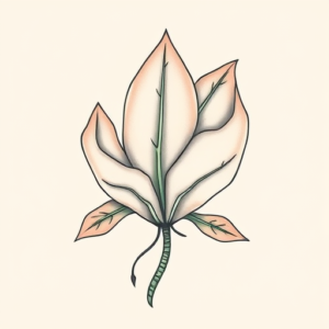 Pastel Color Monstera Tattoo