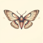 Pastel Color Moth Tattoo