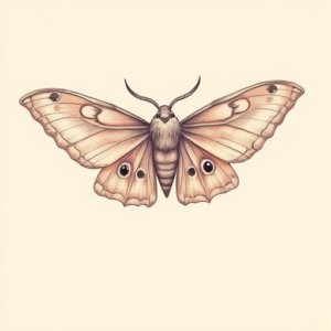 Pastel Color Mothman Tattoo