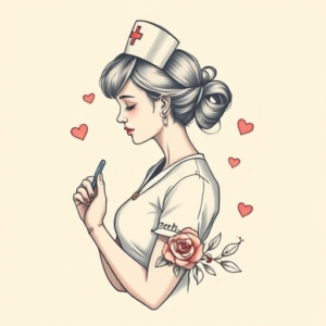 Pastel Color Nurse Tattoo