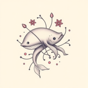 Pastel Color Ocean Tattoo