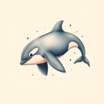 Pastel Color Orca Tattoo