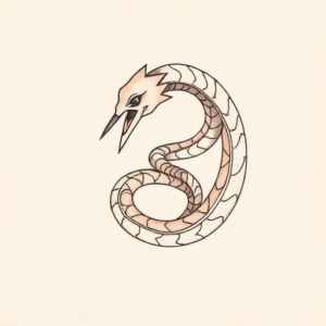 Pastel Color Ouroboros Tattoo