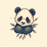 Pastel Color Panda Tattoo