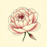 Pastel Color Peony Tattoo