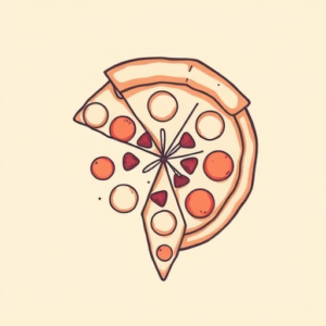 Pastel Color Pizza Tattoo