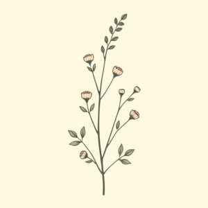 Pastel Color Plant Tattoo