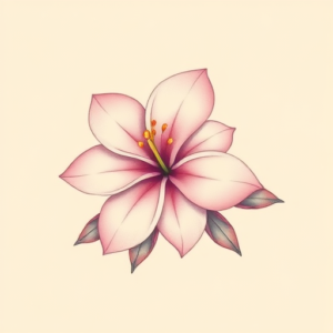 Pastel Color Plumeria Tattoo