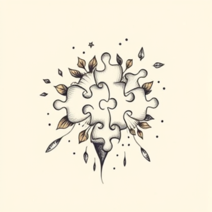 Pastel Color Puzzle Tattoo