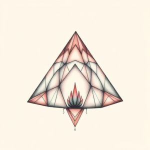 Pastel Color Pyramid Tattoo