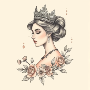 Pastel Color Queen Tattoo