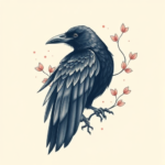 Pastel Color Raven Tattoo