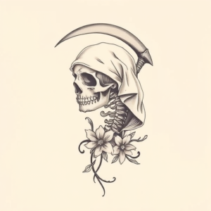 Pastel Color Reaper Tattoo