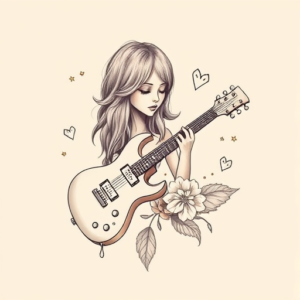 Pastel Color Rockstar Tattoo