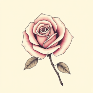 Pastel Color Rose Tattoo