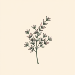 Pastel Color Rosemary Tattoo