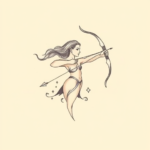 Pastel Color Sagittarius Tattoo