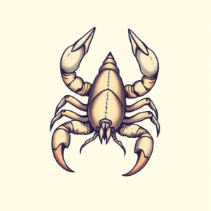 Pastel Color Scorpio Tattoo
