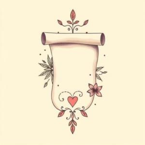 Pastel Color Scroll Tattoo