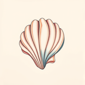 Pastel Color Seashell Tattoo