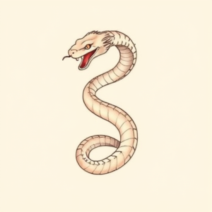 Pastel Color Serpent Tattoo