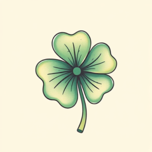 Pastel Color Shamrock Tattoo