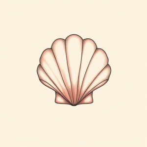 Pastel Color Shell Tattoo