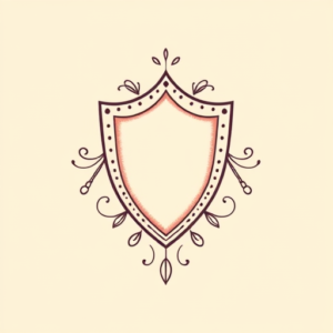 Pastel Color Shield Tattoo