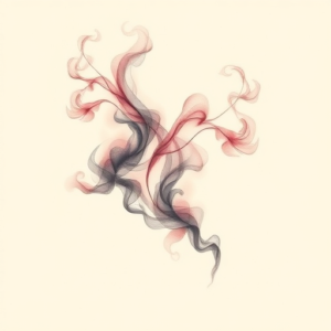 Pastel Color Smoke Tattoo