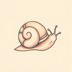 Pastel Color Snail Tattoo