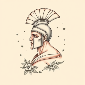 Pastel Color Spartan Tattoo