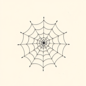 Pastel Color Spiderweb Tattoo