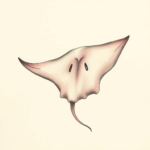 Pastel Color Stingray Tattoo