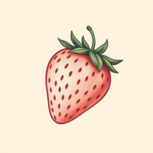 Pastel Color Strawberry Tattoo