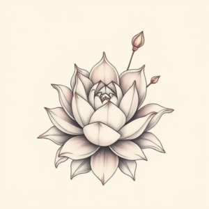 Pastel Color Succulent Tattoo