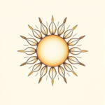 Pastel Color Sun Tattoo