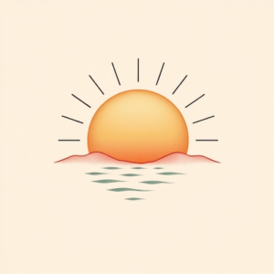 Pastel Color Sunrise Tattoo