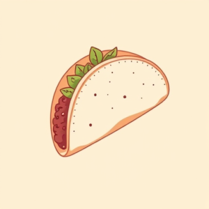 Pastel Color Taco Tattoo