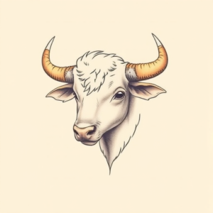 Pastel Color Taurus Tattoo