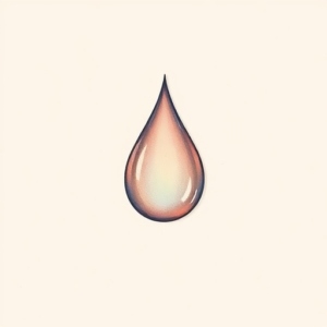 Pastel Color Teardrop Tattoo