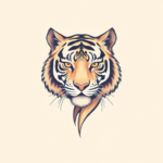 Pastel Color Tiger Tattoo