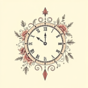 Pastel Color Time Tattoo