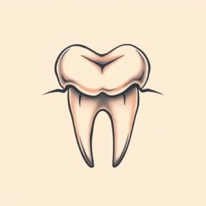 Pastel Color Tooth Tattoo