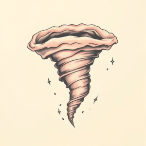 Pastel Color Tornado Tattoo