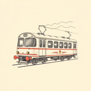 Pastel Color Train Tattoo